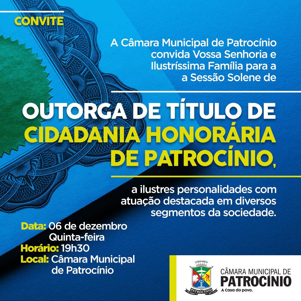 CÂMARA REALIZARÁ A ÚLTIMA SESSÃO SOLENE DO ANO