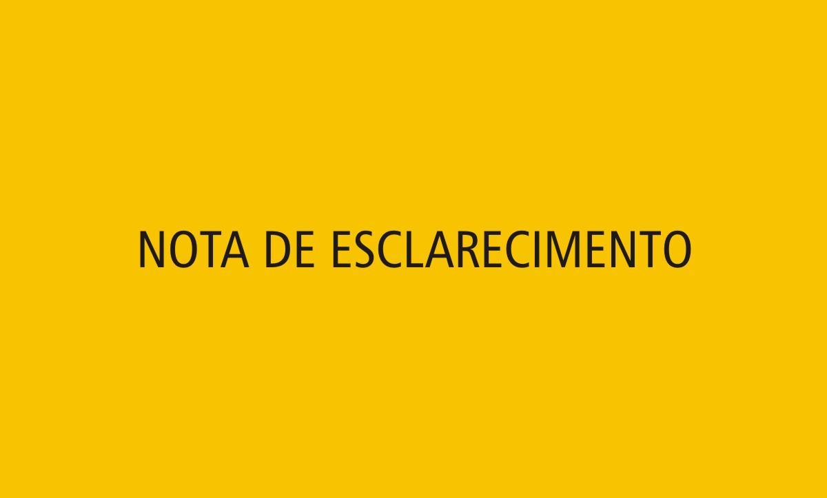 NOTA DE ESCLARECIMENTO