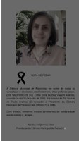 Nota de Pesar - Falecimento da Sra. Cilma Silva da Boa Viagem Arantes