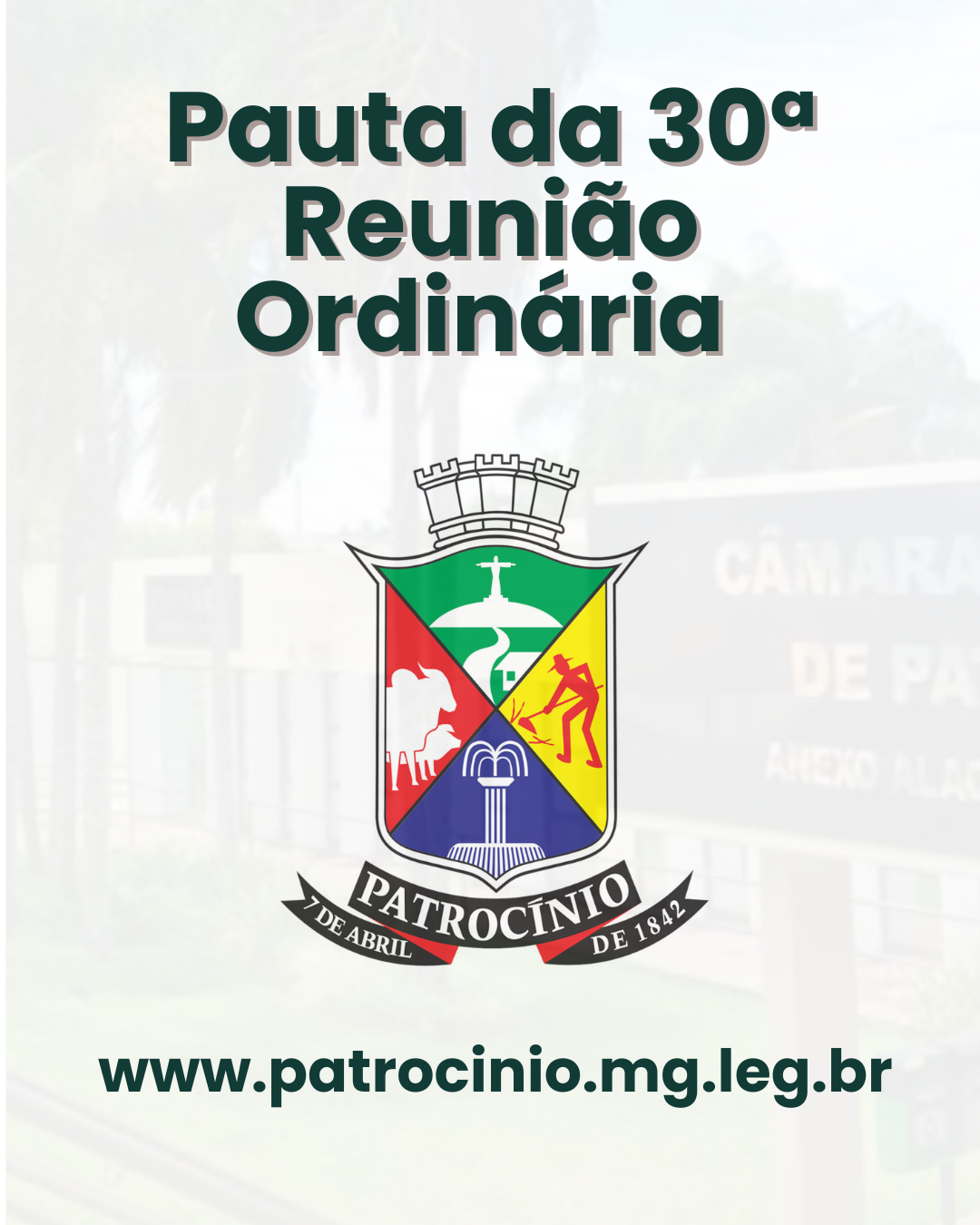 Pauta da 30ª  reunião ordinária 