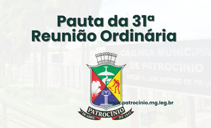 Pauta da 31ª Reunião Ordinária