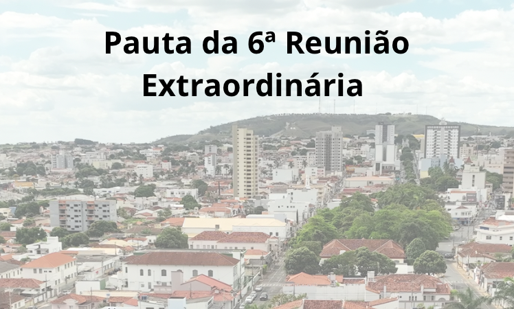 Pauta da 6ª Reunião Extraordinária 