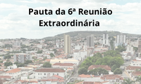 Pauta da 6ª Reunião Extraordinária 