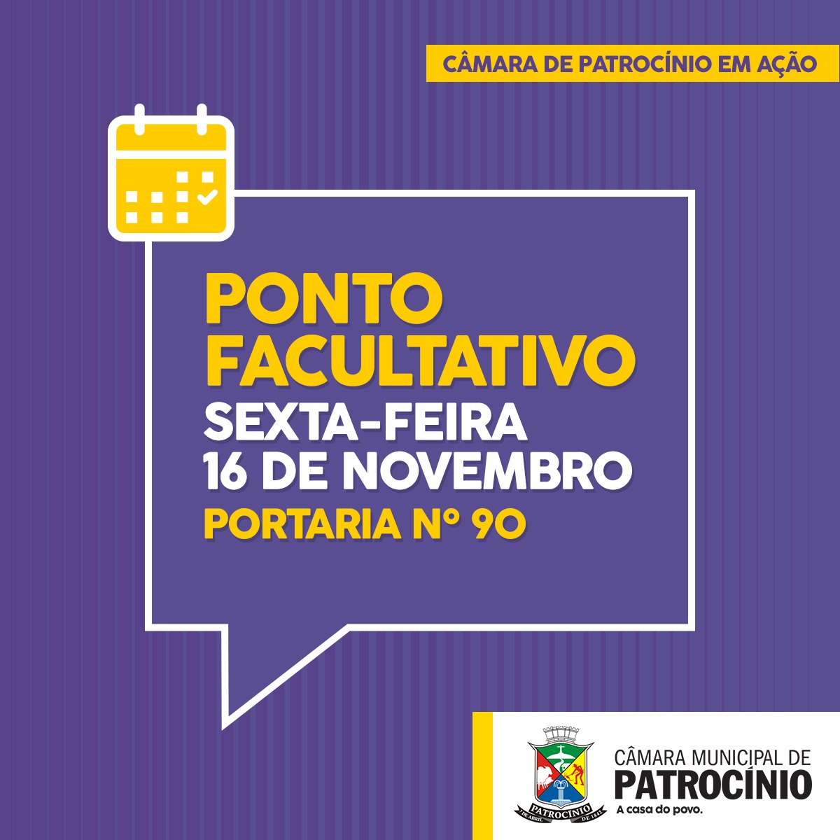 SEXTA-FEIRA: PONTO FACULTATIVO