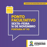 SEXTA-FEIRA: PONTO FACULTATIVO